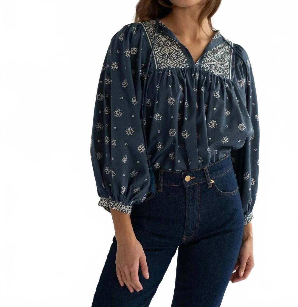 NEW MILLE women's charlie top in bandana